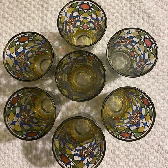 Vitrail Moroccan 7 Stained Glass Tea Cups - Picture 2 of 6
